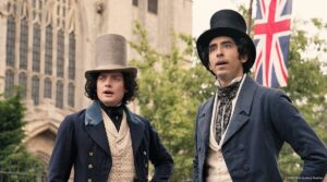 Aneurin Barnard and Dev Patel in The Personal History of David Copperfield