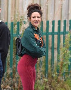 Michelle Keegan (Erin Croft) behind the scenes in Brassic