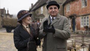 still from Downton Abbey - Jim Carter and Phyllis Logan