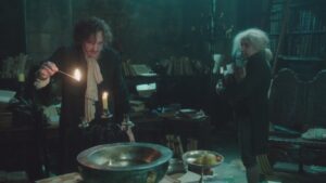 still of Bertie Carvel and Eddie Marsan in Jonathan Strange & Mr Norrell