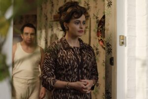 still from with Eddie Marsan and Helena Bonham Carter in Sixty Six