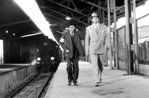 still from Schindler's List with Ben Kingsley and Liam Neeson