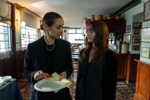 still from Sweetpea with Ella Purnell and Alexandra Dowling