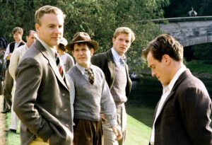 still from Cambridge Spies (2003) with Samuel West, Tom Hollander, Rupert Penry-Jones and Toby Stephens