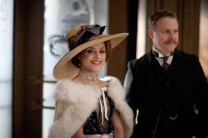 still of Zoë Tapper and Samuel West in Mr Selfridge