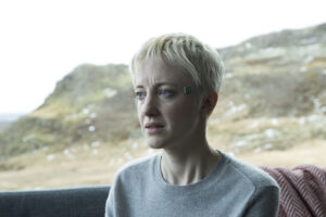 still of Andrea Riseborough in Black Mirror's "Crocodile"