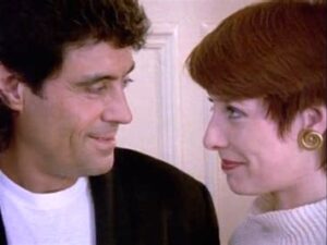 still from Lovejoy - Ian McShane and Phyllis Logan